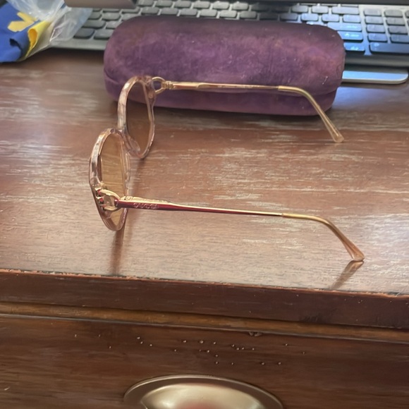 Gucci vintage GG2289 BT6 oversized rounded full rim pink tortoise gold metallic - Picture 16 of 16